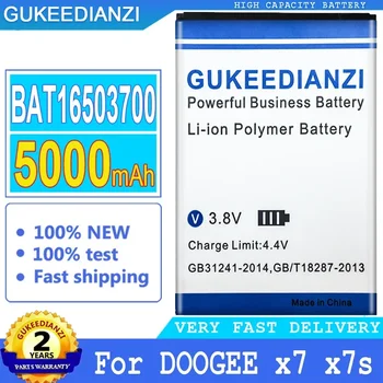Аккумулятор GUKEEDIANZI для Doogee X7, X7PRO, X7S, X7 PRO, Аккумулятор большой мощности, 5000 мАч, BAT16503700
