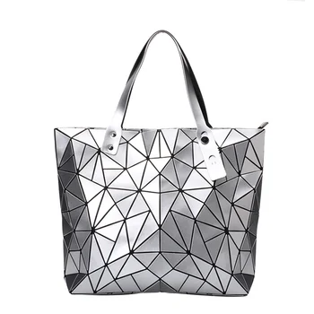 новые роскошные сумки, женские сумки, дизайнерская пляжная большая сумка-тоут, сумка через плечо с голограммой, основная геометрическая сумка bolsa feminina, серебро