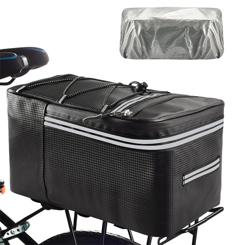 Сумка для заднего сиденья велосипеда MTB Сумка для велосипедной стойки Багажник Велосипедная сумка Большой емкости Водонепроницаемая дорожная сумка с дождевиком