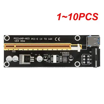 1-10 шт. 60 см VER006S PCI Express PCI-E Riser Card USB3.0 Кабель PCIE от 1X до 16X Адаптер Расширения SATA 4Pin Питание для графики