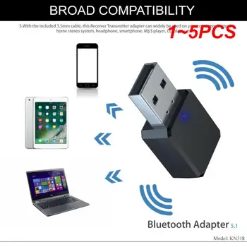 1-5 шт. Беспроводных Bluetooth-совместимых музыкальных динамиков 5.1, мини-аудиоприемника, адаптера 3,5 мм Aux, автомобильного стереоприемника Usb