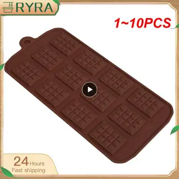 1 ~ 10ШТ шоколадная форма силиконовая форма для вафельного печенья форма для шоколадного батончика Инструменты для украшения торта Кухонные принадлежности для выпечки