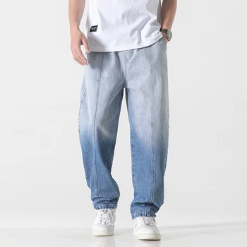 2023, мужские джинсовые брюки с широкими штанинами, свободные Прямые Мешковатые мужские джинсы, уличная одежда в стиле хип-хоп, Нейтральные джинсовые брюки для скейтборда, джинсы-карго