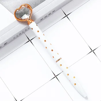 30шт Шариковая ручка с бриллиантами в форме сердца, ручки для письма, школьные принадлежности