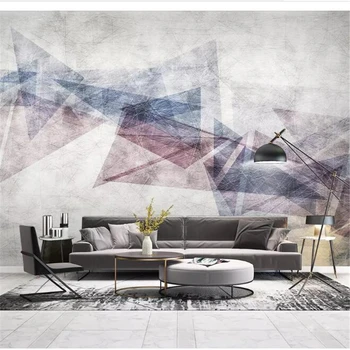 3D обои wellyu papel de parede на заказ в скандинавском стиле, современный минималистичный геометрический абстрактный рисунок, обои на фоне телевизора и дивана