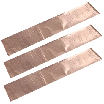 3X Защитный лист из ленты из медной фольги, двусторонний токопроводящий рулон 200x1000 мм