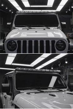 52-дюймовый Светодиодный Кронштейн для Световой Панели, Кронштейн для Крепления на Крыше, Автомобильные Аксессуары для Jeep для Wrangler JL 2018 + JL1204 LantSun