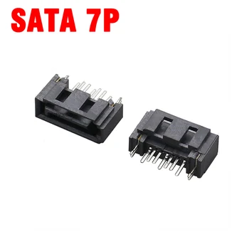 5X SATA 7Pin Женский 3.0 Тип A Pin SATA 7P Двухрядный Разъем с смещением на 180 градусов Разъем Интерфейса Жесткого диска SATA PCB DIY