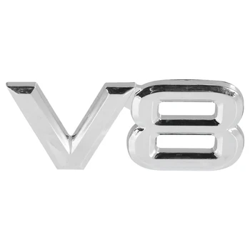 7,5x3,5 см Автомобильные наклейки V8 3D хромированная наклейка Значок эмблема