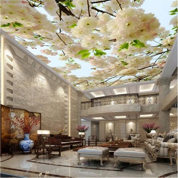 beibehang Индивидуальные 3d современные модные свежие красивые цветочные обои на потолке обои для потолка в гостиной