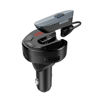Bluetooth-приемник V8 FM с наушниками, модулятором, аксессуары для MP3-плеера, автомобильный беспроводной аудио-радиоадаптер USB