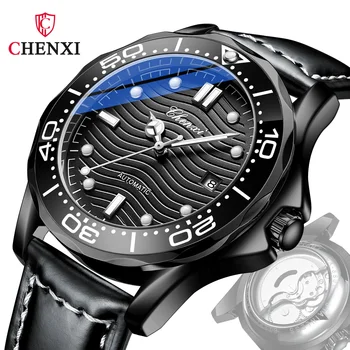 CHENXI 8817 Роскошные Механические часы С Автоматическим Календарем Светящиеся Водонепроницаемые Модные Деловые Мужские Наручные Часы Montres Homme