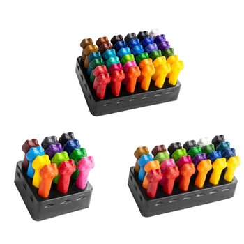 J6PA Цветные карандаши для рисования Цветные карандаши для детей Треугольники Детские Моющиеся для малышей