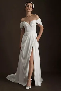 SKMY 2023, Европейское и Американское Женское Осеннее Сексуальное Элегантное Длинное Платье, Однотонное Модное Платье Высокого Качества Для Банкета, Свадебное Платье Для Гостей