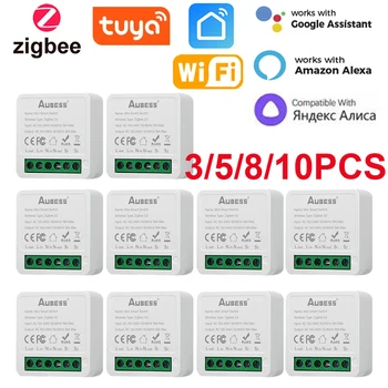 Tuya Zigbee Smart Switch Hub Gateway Поддерживает двустороннее управление Приложением дистанционного управления, работу с Smart Life Alexa Google Home