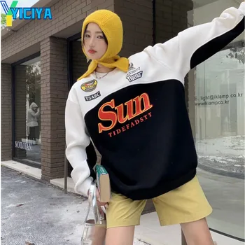 YICIYA, утепленная футболка, корейская мода, Высокое качество, зимние новые наряды, укороченный топ, женская футболка, блузки с длинным рукавом, футболка y2k 2023