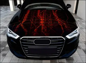 Абстрактная пленка на капот автомобиля, полноцветная виниловая наклейка с 3D рисунком