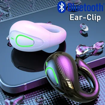 Беспроводные наушники Bluetooth 5.3, мини-наушники с зажимом для ушей, наушники с шумоподавлением, водонепроницаемые спортивные гарнитуры с микрофоном