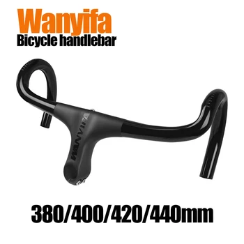 Велосипедный руль Wanyifa 380/400/420/440 мм Сверхлегкий руль для шоссейного велосипеда из углеродного волокна