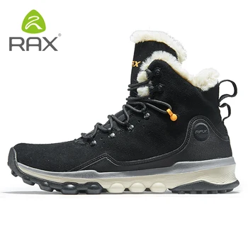 Водонепроницаемая походная обувь RAX Мужские зимние уличные кроссовки для мужчин, зимние ботинки, плюшевые горные сноубутсы, туристические кроссовки для бега трусцой.