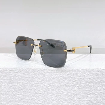 Высококачественные Квадратные Безрамные Винтажные солнцезащитные очки Для женщин и мужчин Из ацетатного сплава Модные очки для вождения Очки для путешествий UV400