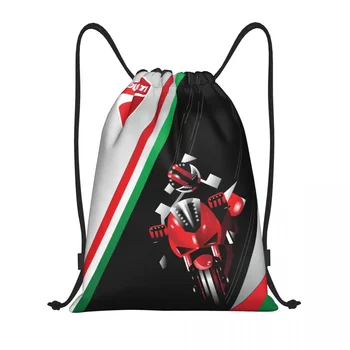 Гоночный мотоцикл Sprot Ducatis Рюкзак на шнурке Женский Мужской Спортивный рюкзак для спортзала Складная сумка для покупок