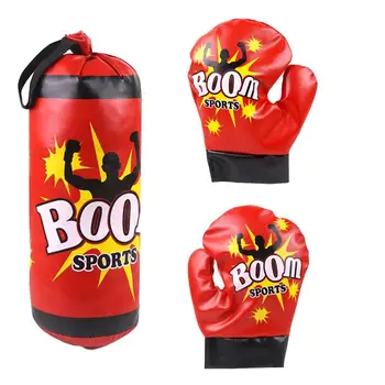 Детский боксерский тренировочный набор Профессиональный боксерский мешок с перчатками для фитнеса в помещении Мешок с песком Тренажеры для координации и силы