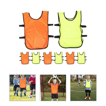Детский тренировочный жилет, 8 шт., футбольные жилеты, ластовицы для футбола, можно стирать из полиэстера
