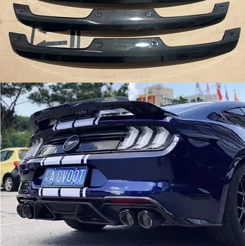 Для Ford Mustang 2015-2022 Небольшой спойлер в стиле GT500 Высококачественное заднее крыло автомобиля из настоящего углеродного волокна, выступ багажника, спойлеры