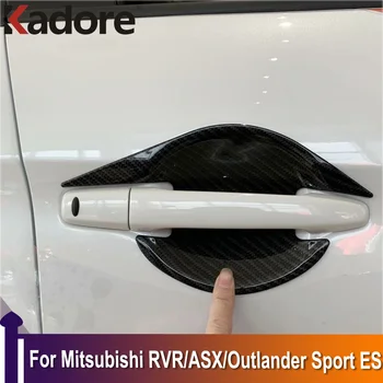 Для Mitsubishi ASX RVR Outlander Sport ES 2020-2022 Дверная Ручка Из Углеродного Волокна, Чаша, Крышка Чашки, Накладная Крышка, Аксессуары Для Украшения
