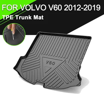 Для Volvo V60 2012-2019 Коврик Для Задней Крышки Багажника Автомобиля TPE Водонепроницаемый Нескользящий Резиновый Грузовой Лайнер Аксессуары