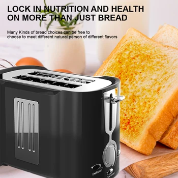 Домашний автоматический маленький тостер из нержавеющей стали с двумя ломтиками, тостер для завтрака