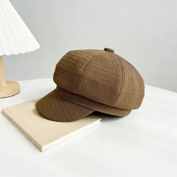 Женская шляпа Дышащая шляпа Стильные функциональные женские зимние шляпы с широкими полями и винтажным беретом для холодной погоды