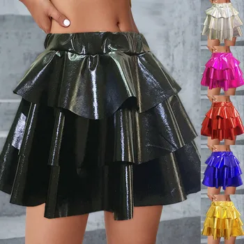 Женская юбка для торта на вечеринке Mardi, короткая юбка, юбка из сетки, юбка для выступлений, карнавал с мелкими блестками, празднование фестиваля
