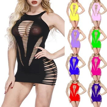Женское Модное прозрачное мини-платье с вырезами, Сексуальное Облегающее облегающее платье без рукавов с открытой спиной, спортивный костюм, Сексуальная клубная одежда Vestidos