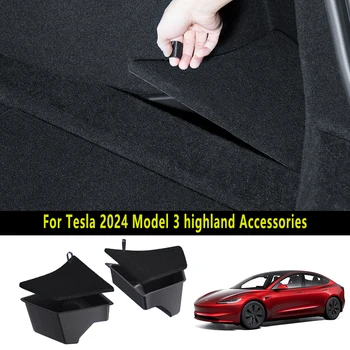Задний Багажник С Левой и правой сторон Ящик Для Хранения 2024 Tesla Model 3 highland Space Огнетушитель Аксессуары Для Украшения Перегородок