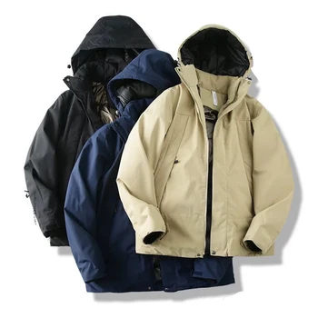 Зимняя экстремально холодная утолщенная графеновая куртка с капюшоном, мужская уличная куртка, ветрозащитная водонепроницаемая хлопковая куртка