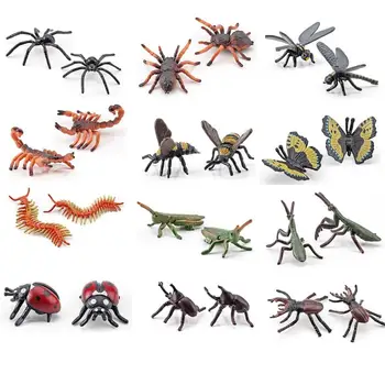 Имитационная модель насекомого Орнамент Реалистичная фигурка Насекомого Реквизит для ужасов на Хэллоуин Детская развивающая игрушка