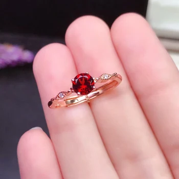 Классические круглые кольца с красными камнями для женщин, серебряные, простые и легкие, роскошное обручальное кольцо, модные компактные изысканные украшения