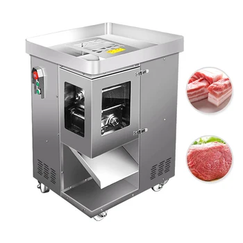 Коммерческая Электрическая Машина для нарезки свежего мяса, Овощерезка, машина для резки мяса из нержавеющей стали, Измельчитель мяса