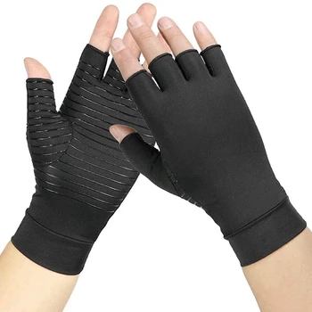 Компрессионные перчатки от артрита, Комфортные перчатки из медного волокна, перчатки от артрита Для лечения ревматоидного артрита, запястье