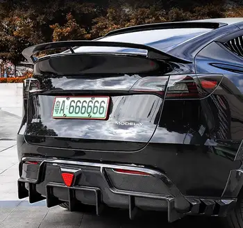 Краска ABS Black Carbon для Tesla Model Y 2020 2021 2022 2023 Кромка крыла, задний спойлер багажника
