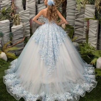 Кружевное платье принцессы с цветочным узором для девочек на свадьбу, тюлевое платье без рукавов, детский день рождения, бальное платье для Первого причастия с прозрачным вырезом.