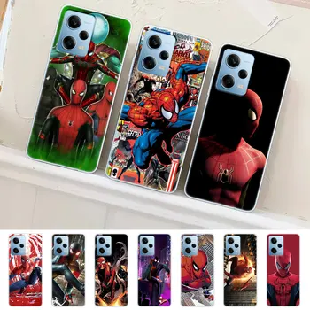 Крутой чехол Marvel с Человеком-Пауком для Xiaomi Redmi Note 12 11 Pro Plus 11E 10 11S 10S 8 9 9S 7 8T 11T 9T 6 5 Мягкий Чехол Для Телефона из ТПУ Caso