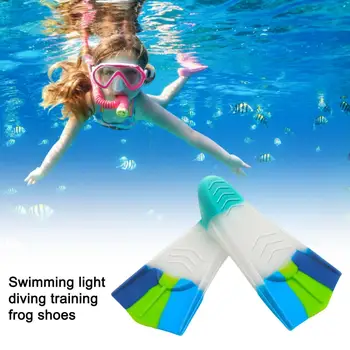 Ласты для плавания с сумкой для хранения, сверхмягкие силиконовые ласты для плавания, Эластичные силиконовые ласты для плавания, Тренировочный инструмент для детей
