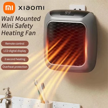 Мини-обогреватель Xiaomi 800 Вт для дома, небольшой ванной комнаты, Вентиляторы для обогрева, настенный керамический электрический нагреватель PTC с дистанционным управлением