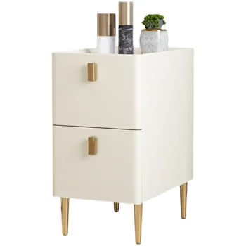 минималистичный ящик из массива дерева в скандинавском стиле, прикроватный столик, 20 см, маленькие ультраузкие кожаные шкафчики