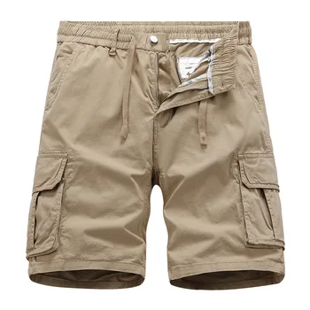 Модная одежда Мужские шорты-карго Летние короткие брюки с множеством карманов Повседневные хлопчатобумажные шорты Размер S-4XL