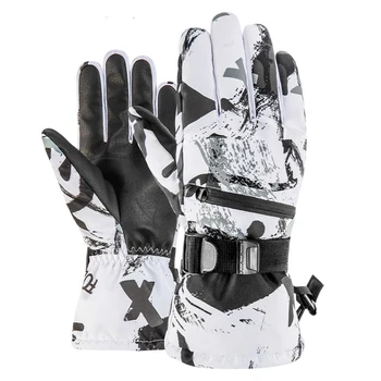 Мужские и женские лыжные перчатки Ультралегкие водонепроницаемые зимние теплые перчатки Перчатки для сноуборда Перчатки для езды на мотоцикле Водонепроницаемые перчатки для снега