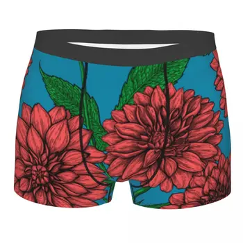 Мужские шорты-боксеры Комплект удобных трусиков Dahlia Flowers Underwear Man Boxer